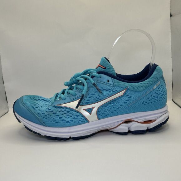 Mizuno Wave Rider 22 Women’s 8 Blue Aqua Teal Running Shoes Lightweight Sneaker - Picture 3 of 16